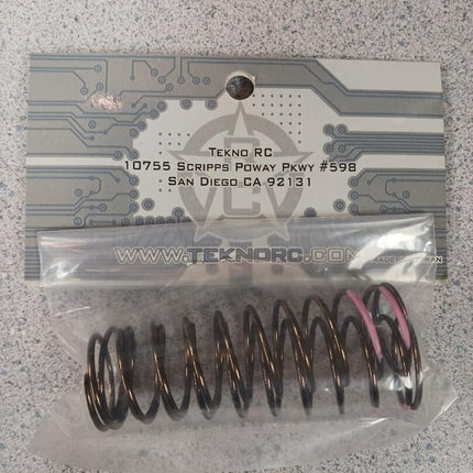Tekno RC Low Frequency 75mm Front Shock Spring Set Pink 3.82lb/in 1.6x11.0 New!!