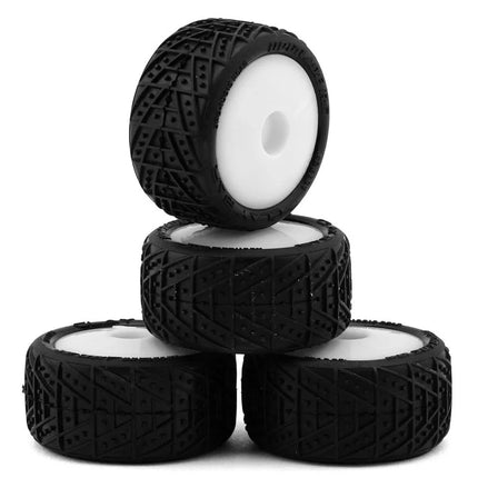 UpGrade RC Clay Bar Pre-Mounted Clay Tires for Losi Micro-T (White) (4)