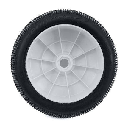 JConcepts Reflex 4.0" Pre-Mounted 1/8th Truggy Tires (2) (White) (Green) 3125-12