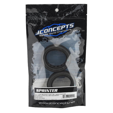 JConcepts Sprinter 2.2" 2WD Front Buggy Dirt Oval Tires (2) (Green) JCO313402