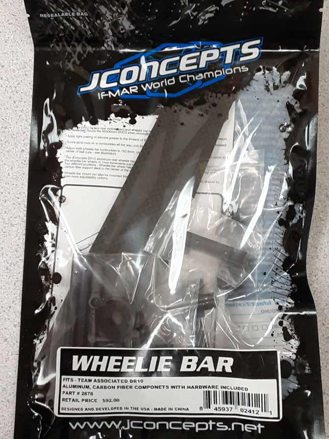 JConcepts DR10 Wheelie Bar Assembly 2878 Brand New!! JCO2878