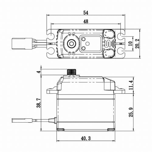 Savox High Volt Brushless Digital Servo w/ Soft Start 0.095sec / 388.8oz @ 7.4V