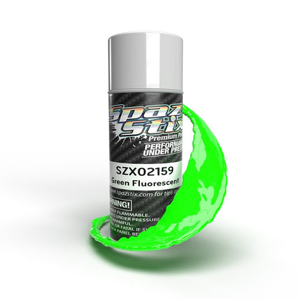 Spaz Stix Green Fluorescent Aerosol Paint, 3.5oz Can SZX02159