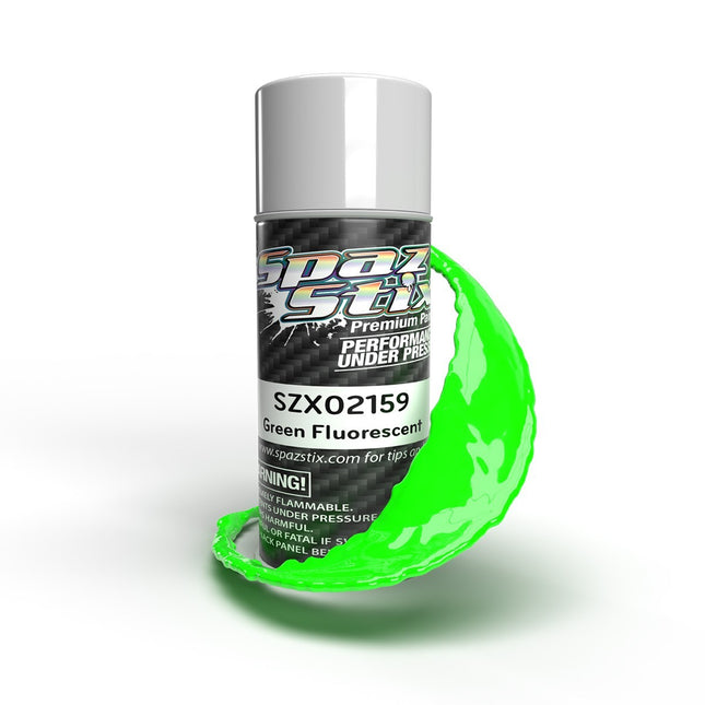 Spaz Stix Green Fluorescent Aerosol Paint, 3.5oz Can SZX02159