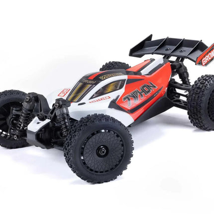 Arrma Typhon Grom MEGA 4WD 380 Brushed 1/18 Buggy RTR Red/White ARA2106T2