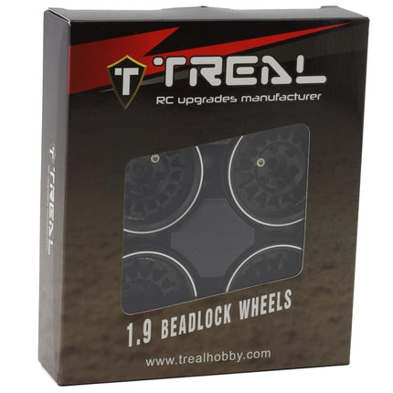 Treal Hobby Type N 1.9" Multi-Spoke Beadlock Wheels (Black)
