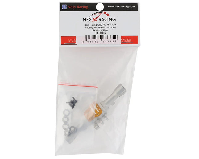 NEXX Racing Aluminum Rear Axle Housing for Traxxas TRX-4M (Silver)