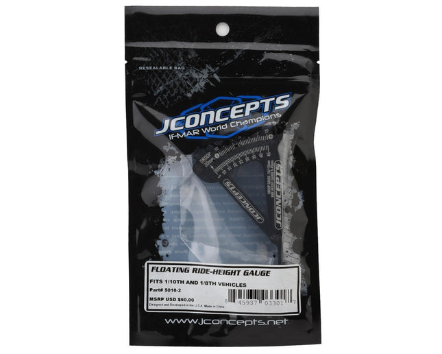 JConcepts 1/10 & 1/8 Off-Road Floating Ride-Height & Droop Gauge Black JCO50182