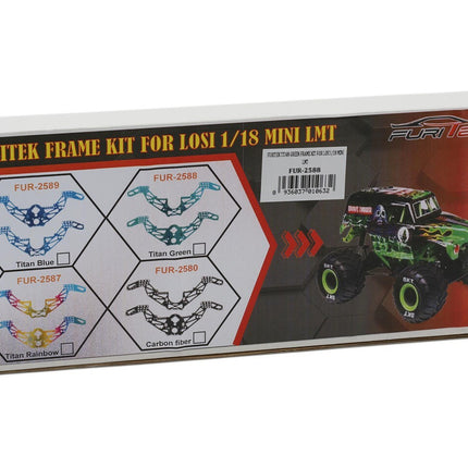 Furitek Losi 1/18 Mini LMT Titanium Chassis Frame Kit (Green)