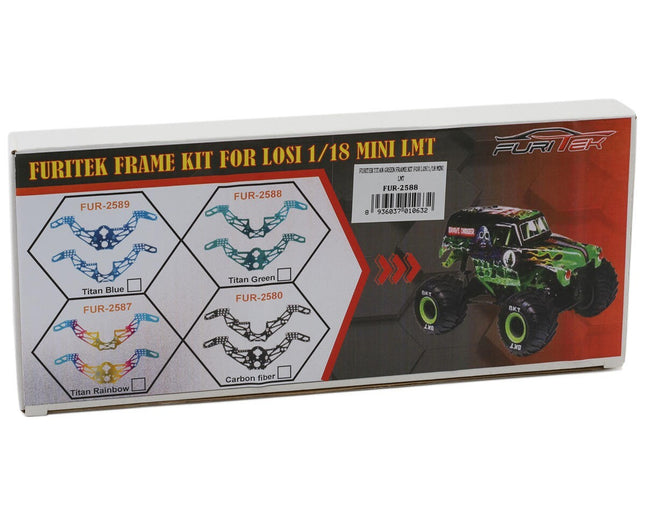 Furitek Losi 1/18 Mini LMT Titanium Chassis Frame Kit (Green)