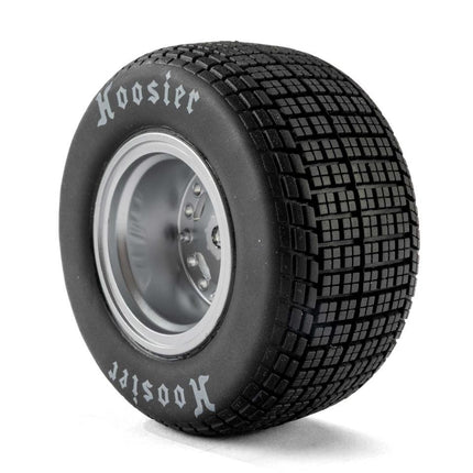 Losi 22S Dirt Late Model Hoosier 1/10 Pre-Mount Tires (Satin Alum) Soft LOS-4641