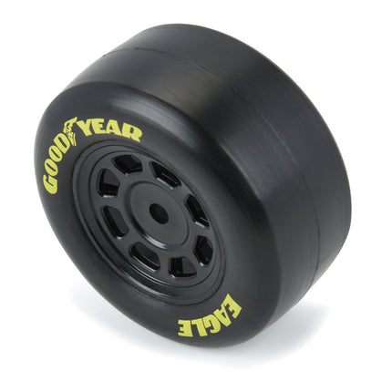Pro-Line 1/12 Goodyear Eagle Truck/Retro Tire F/R MTD Blk Wheels (4): NASCAR