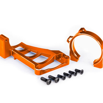 Traxxas Aluminum Front & Rear Motor Mounts For Maxx Orange TRA10261-ORNG