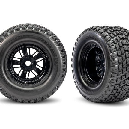 Traxxas Black Rear Funco Wheels & Gravix Tires For Sand Car