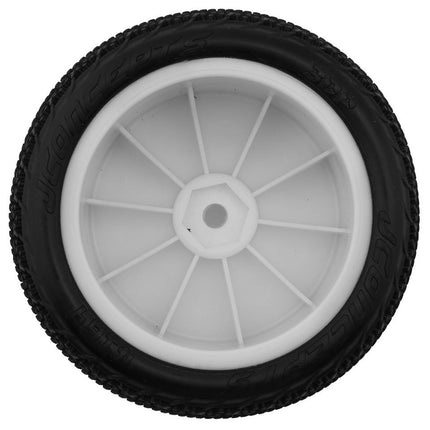 JConcepts 3DP 2.2" Pre-Mounted Rear Buggy Carpet Tires (White) (2) (Pink)