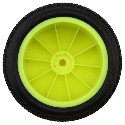 JConcepts 3DP 2.2" Pre-Mounted Rear Buggy Carpet Tires (Yellow) (2) (Pink) 