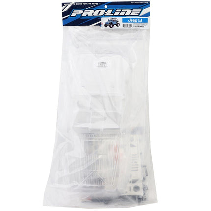 Pro-Line 2004 Jeep LJ 1/10 Rock Crawler Body (Clear) (12.3") w/Molded Cage & Acc