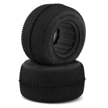 JConcepts 4063-02 Double Dee's V2 2.2" 1/10 Stadium Truck Tires Green JCO4063-02