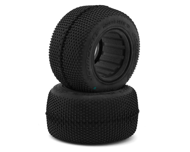 JConcepts 4063-02 Double Dee's V2 2.2" 1/10 Stadium Truck Tires Green JCO4063-02