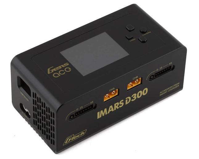 Gens Ace Imars D300 G-Tech Smart Dual AC/DC Charger 6S/16A Blk AC-300W DC-350Wx2
