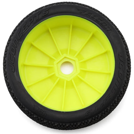 JConcepts Falcon Pre-Mounted 1/8th Buggy Tires (Yellow) (2) (Green) JCO4071-22