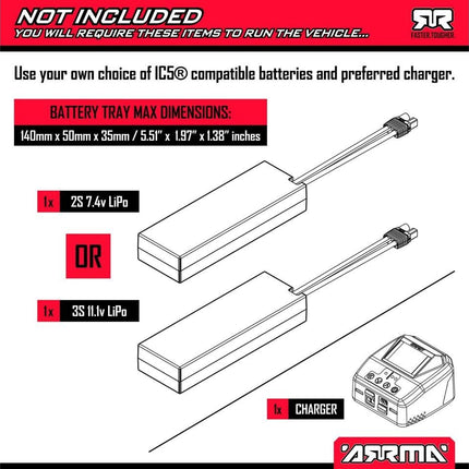Arrma Vorteks 223S 1/10 BLX Brushless RTR 2WD Stadium Truck (Blue) w/SLT2