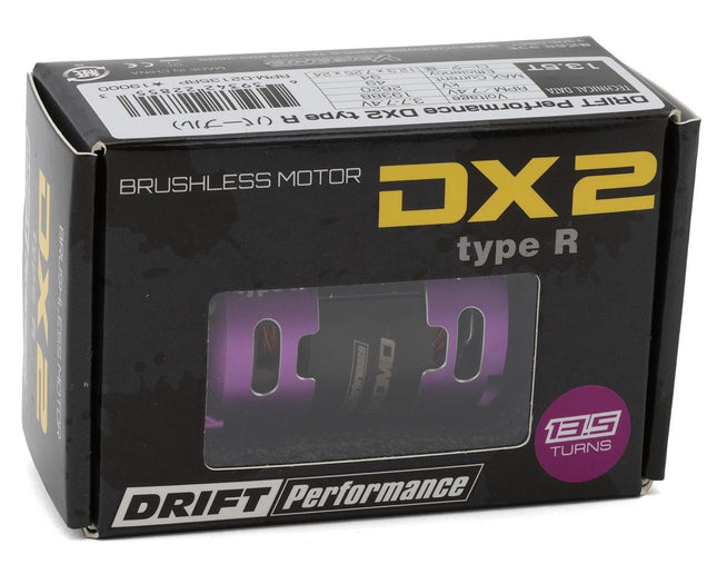 Yokomo Drift Performance DX2 Type-R Sensored Brushless Motor (Purple) (13.5T)