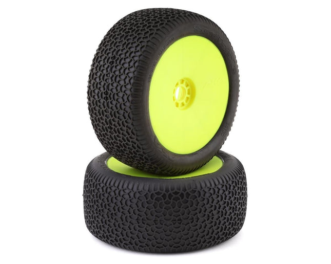 AKA EVO Scribble 1/8 Truggy Pre-Mounted Tires Yellow Super Soft  Long Wear