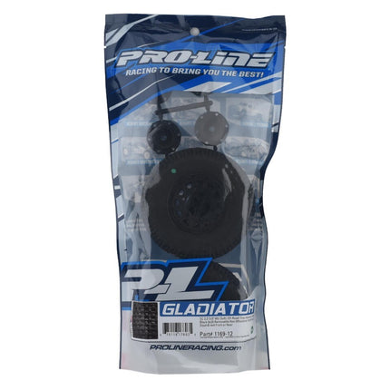 Pro-Line Gladiator SC Tires w/Raid Wheels Black Electric F/R M3 w/12mm Hex