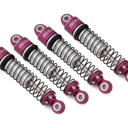 NEXX Racing 56mm Aluminum Threaded Oil-Filled Shocks (Purple) (4) Traxxas TRX-4M