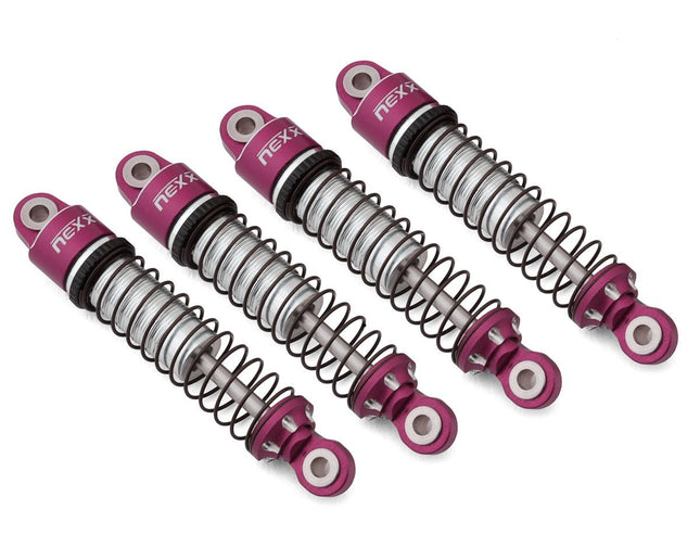 NEXX Racing 56mm Aluminum Threaded Oil-Filled Shocks (Purple) (4) Traxxas TRX-4M
