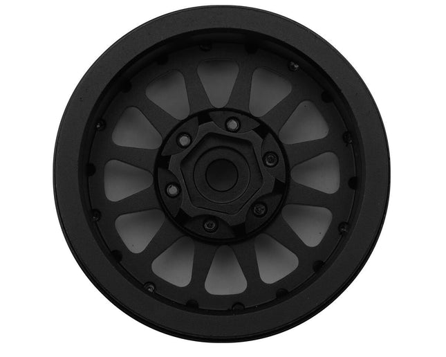 Treal Hobby Type D 1.9" 12-Spoke Beadlock Wheels Black TLHTWHEELS09