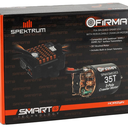 Spektrum RC Firma 70A Smart Waterproof Brushed ESC & 35T Brushed Motor Combo