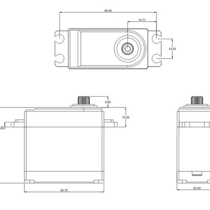SRT Servos W25 Standard HV DC Digital Waterproof Servo SRTW25