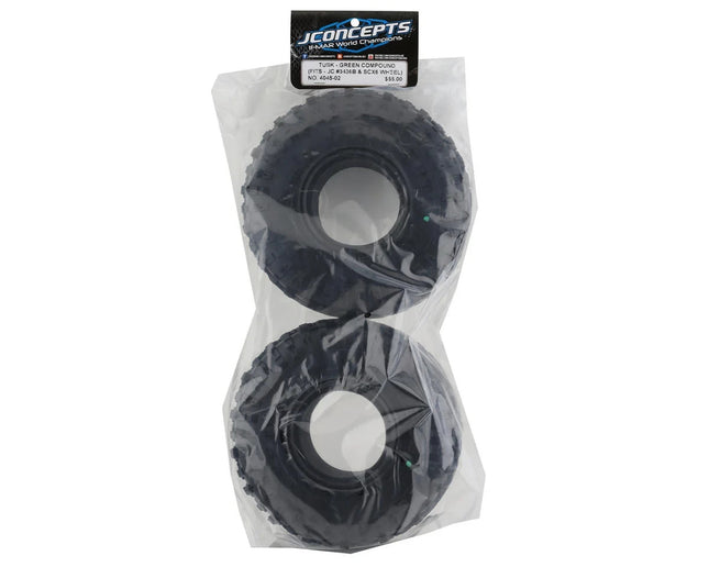 JConcepts 4045-02 SCX6 Tusk 2.9" All Terrain Crawler Tires (2) (Green) JCO404502