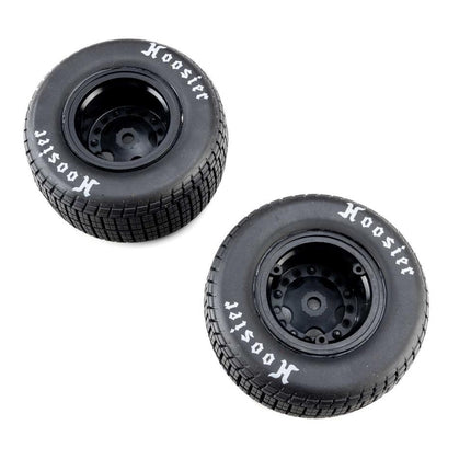 Losi 22S Dirt Late Model Hoosier 1/10 Pre-Mounted Tires Black (2) Soft LOS-4247