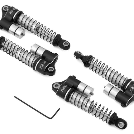 NEXX Racing Reservoir Aluminum Threaded Oil-Filled Shocks for Traxxas TRX-4M Blk