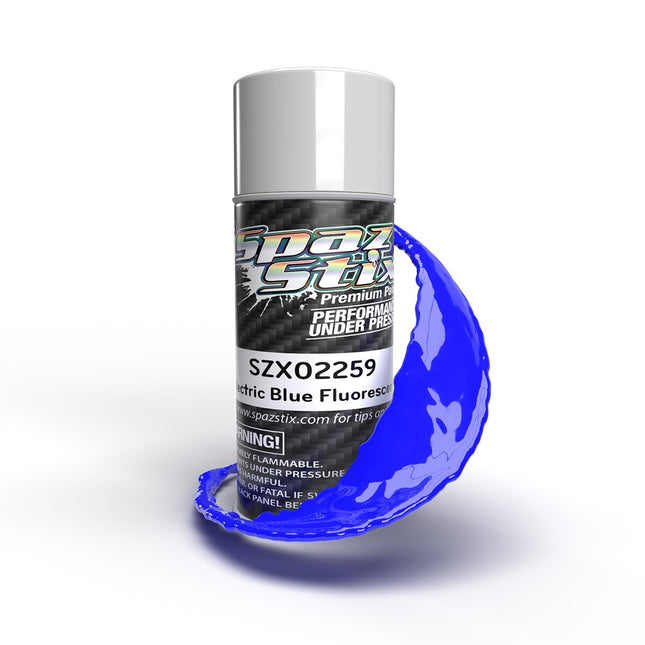 Spaz Stix Electric Blue Fluorescent Aerosol Paint, 3.5oz Can SZX02259