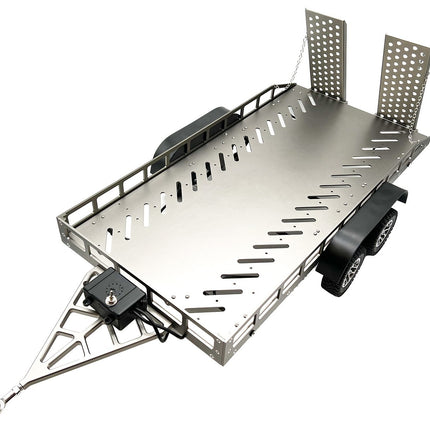 BOLD R/C 1/10 Scale Full Metal Trailer with LED Lights Titanium BOL5005