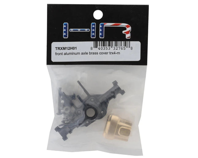 Hot Racing Aluminum Front Axle & Brass Differential Cover for Traxxas TRX-4M