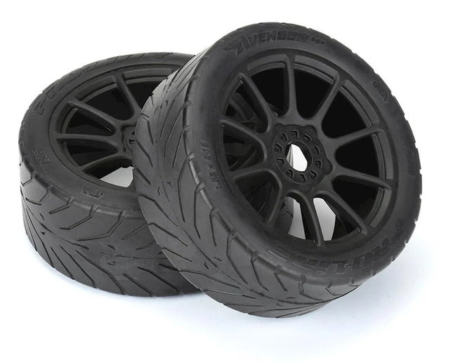 Pro-Line Avenger HP Belted Premounted 1/8 Buggy Tires Black S3 w/Mach 10 Wheels