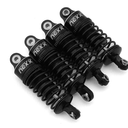 NEXX Racing NX-470-B Losi NASCAR Aluminum Oil-Filled Threaded Shocks (Black) (4)