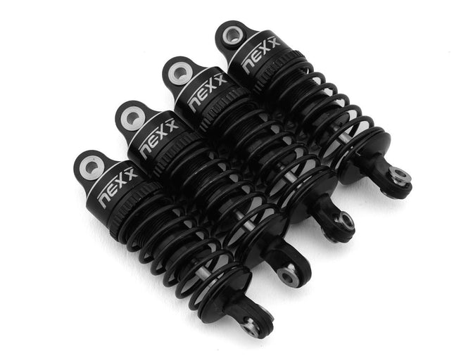 NEXX Racing NX-470-B Losi NASCAR Aluminum Oil-Filled Threaded Shocks (Black) (4)