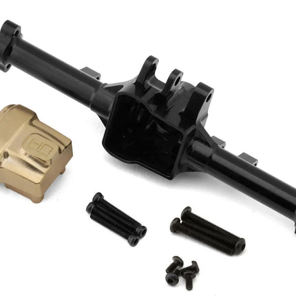 Hot Racing Aluminum Rear Axle & Brass Differential Cover for Traxxas TRX-4M