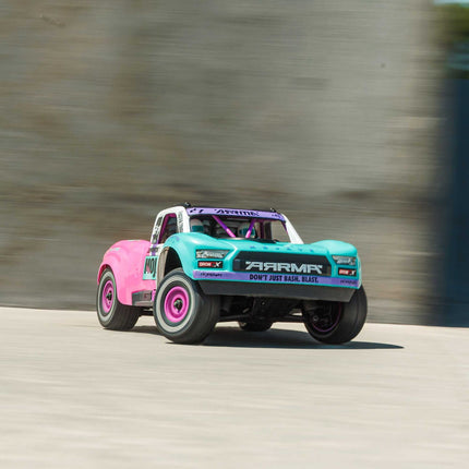 Arrma MOJAVE GROM 223S BLX Brushless 4X4 RTR with Battery & Charger Teal/Pink