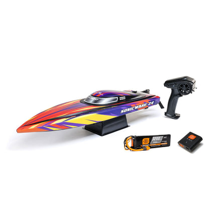Pro Boat Sonicwake 24" Self-Righting Brushless w/Batt/Charger RTR Red PRB1992T1