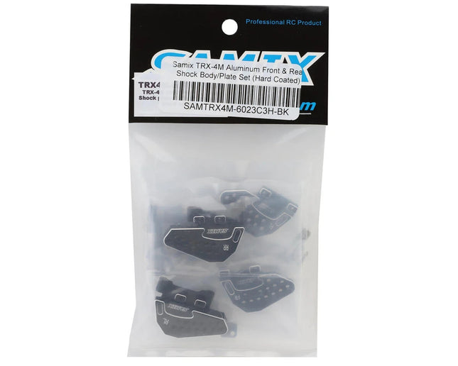 Samix Aluminum Shock Bodies & Mounts for Traxxas TRX-4M (Hard Coated) (Black)