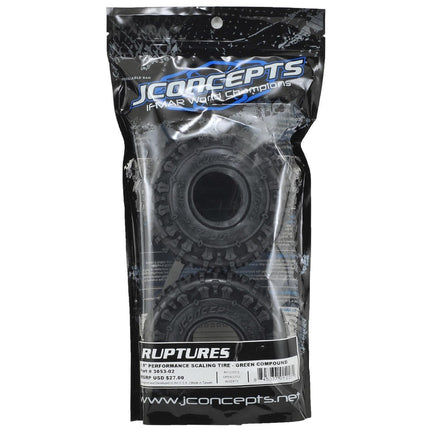 JConcepts Ruptures 1.9" Rock Crawler Tires (Green) JCO305302