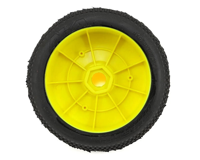 AKA Impact 1/8 Buggy Pre-Mounted Tires (2) (Yellow) (Super Soft - Long Wear)