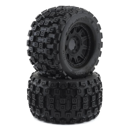 Pro-Line 1/8 Badlands MX38 F/R 3.8" MT Tires Mounted 17mm Black Raid PRO1012710
